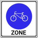 Cycliste zone bleue